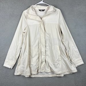 EUC The North Face Small Flychute A-Line Windbreaker Jacket Vintage White